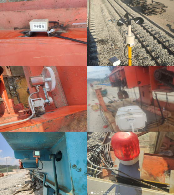 安裝于架橋機上的部分傳感器